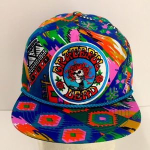 Vtg 90s Grateful Dead Psychedelic SnapBack Hat
